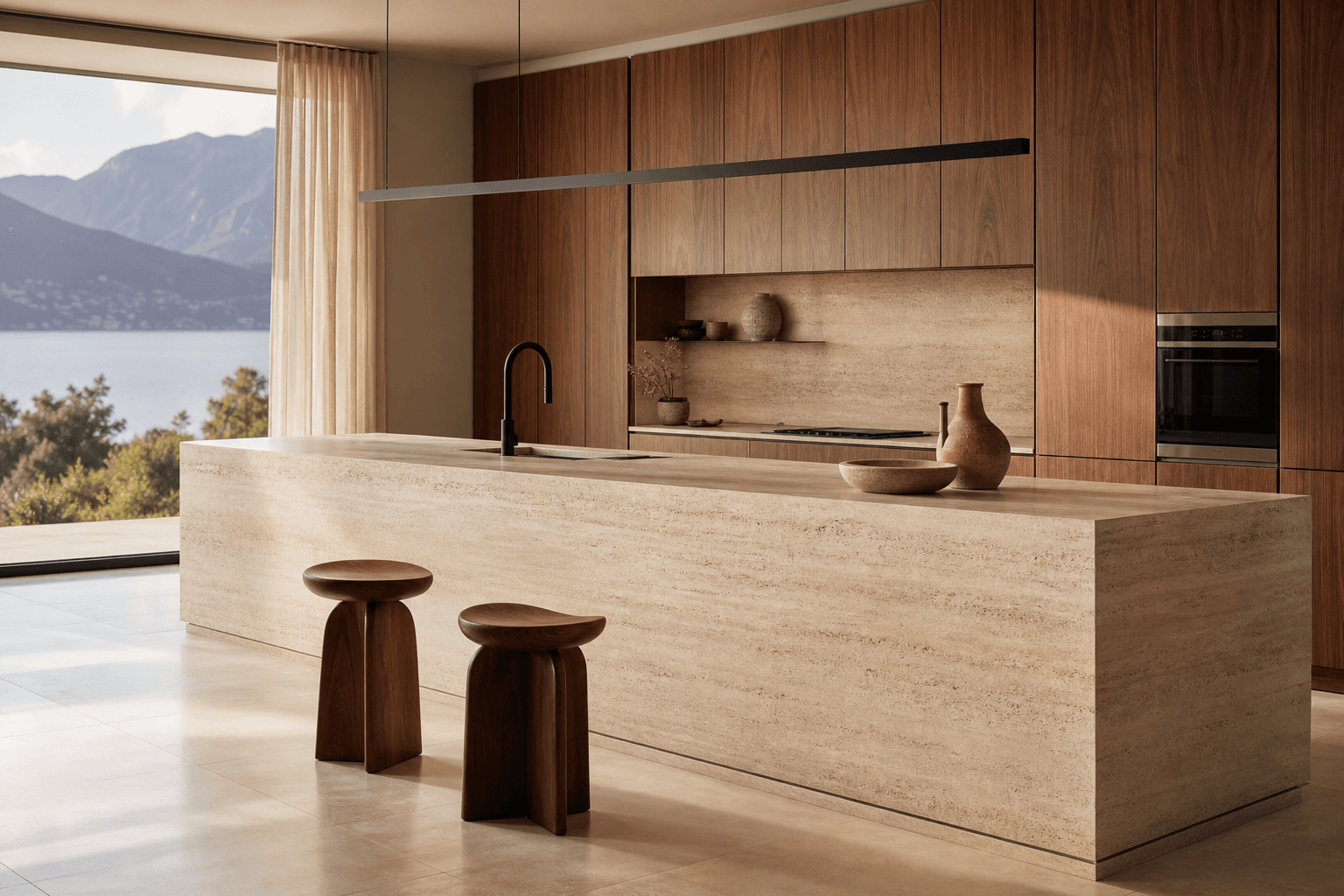 Kitchens finished with Materia surfaces
